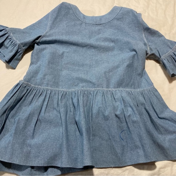 LaRoque Betty B Top Chambray Denim Peplum - Picture 7 of 11